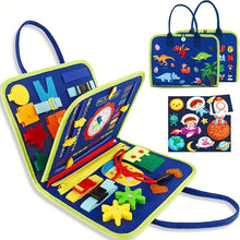 Load image into Gallery viewer, Felt Learning Board - Colorful Busy Box with Shape Sorting, Counting, and Pattern Matching Activities