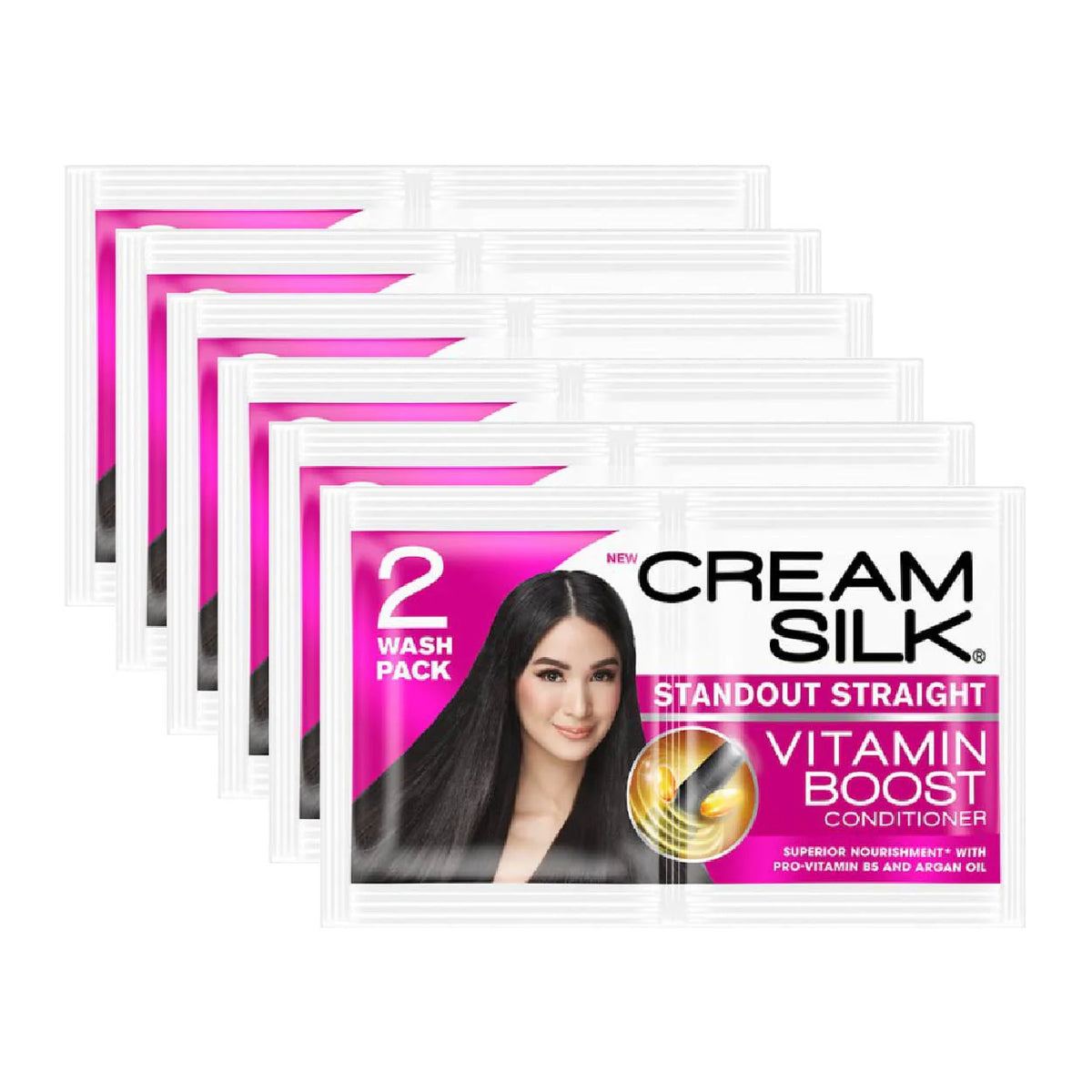 Cream Silk Conditioner Standout Straight Pink ( twin sachet )