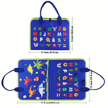 Load image into Gallery viewer, Felt Learning Board - Colorful Busy Box with Shape Sorting, Counting, and Pattern Matching Activities
