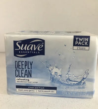 Load image into Gallery viewer, Suave Deeply Clean Refreshing Deodorant Bar Soap Twin Pack 2 Bars (226G)