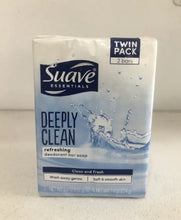 Load image into Gallery viewer, Suave Deeply Clean Refreshing Deodorant Bar Soap Twin Pack 2 Bars (226G)