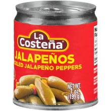 Load image into Gallery viewer, La Costena Green Pickled Whole Jalapeño Peppers, 7 Oz