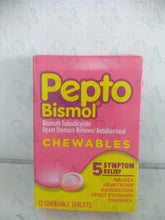 Load image into Gallery viewer, Pepto Bismol Chewable Tablets 5 Symtoms Relief 12 Ct Supplement