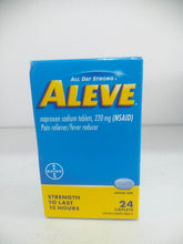 Load image into Gallery viewer, ALEVE Pain Reliver/fever reducer 220mg 24 caplets