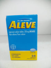 Load image into Gallery viewer, ALEVE Pain Reliver/fever reducer 220mg 24 caplets