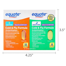 Load image into Gallery viewer, Equate Daytime & Nighttime Cold & Flu Softgels, 20 Count