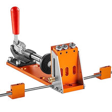 Load image into Gallery viewer, 34 Pcs Pocket Hole Jig Kit, Adjustable Versatile Pocket Hole Jig with Toolbox,11" C-clamp, Fixture, Step Drills, Wrenches, Drill Stop Rings, Square Drive Bits