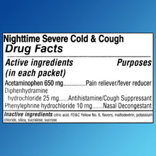 Load image into Gallery viewer, Equate Daytime Cold & Nighttime Cold & Cough Multi-Symptom Severe Relief Powder, over The Counter, 12 Count