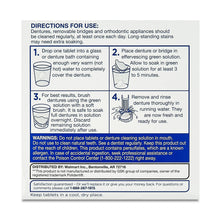 Load image into Gallery viewer, Equate Effervescent Antibacterial Denture Cleanser Tablets, Mint Fresh, 40 Count, Compare to Polident® Antibacterial Denture Cleanser