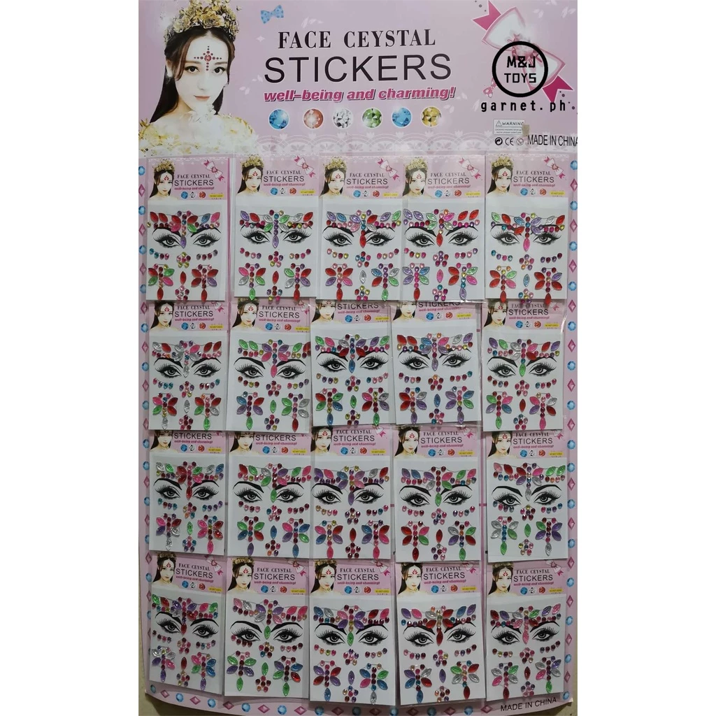 face crystal stickers hot masquerade face