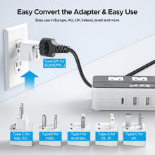 Load image into Gallery viewer, Power 230-Watt Step Down 220V to 110V Voltage Converter & International Travel Adapter