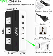 Load image into Gallery viewer, Power 230-Watt Step Down 220V to 110V Voltage Converter & International Travel Adapter