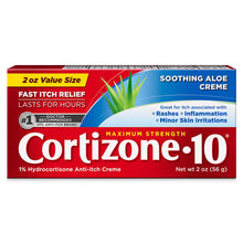 Load image into Gallery viewer, Cortizone-10 1% Hydrocortisone Anti Itch Cream for Eczema and Bug Bite Relief, Maximum Strength, 2 oz