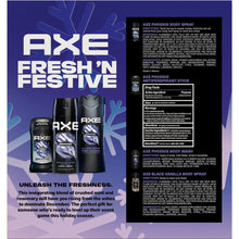 Load image into Gallery viewer, AXE Fresh ‘N Festive Phoenix Holiday Gift Set Mint & Rosemary Body Wash, Deodorant Spray & Antiperspirant Stick, 3 Count