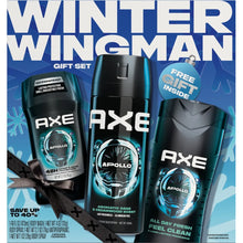 Load image into Gallery viewer, AXE Winter Wingman Apollo Gift Set Body Wash, Deodorant Spray & Antiperspirant Stick, 3 Count