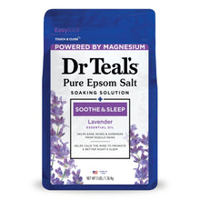Load image into Gallery viewer, Dr Teal's Epsom Salt Magnesium Soak, Soothe & Sleep with Lavender, 2 lbs