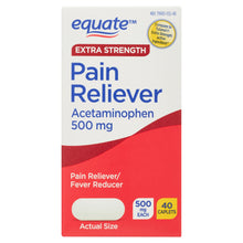 Load image into Gallery viewer, Equate Extra Strength Acetaminophen Pain Reliever Caplets for Body Aches & Pains, 500 mg, 40 Count