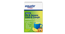 Load image into Gallery viewer, Equate Nighttime Severe Cold, Cough & Flu Relief Powder Packets, Honey Lemon, 6 Count
