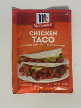 Load image into Gallery viewer, McCormick Chicken Taco Seasoning Mix, 1.0 oz Packet