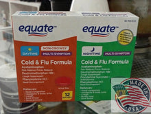 Load image into Gallery viewer, Equate Multi-Symptom Day & Night Cold Flu Formula Softgels 20 Count