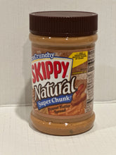 Load image into Gallery viewer, SKIPPY Natural Super Chunky Peanut Butter Spread, 7g Protein Per Serving, Shelf-Stable, 15 oz Plastic Jar
