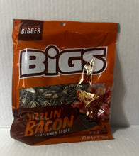 Load image into Gallery viewer, Bigs Sizzlin' Bacon Flavored Sunflower Seeds, 3.63 oz. Bags