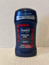 Load image into Gallery viewer, Suave Mens Energizing Sport Antiperspirant Deodorant, 1.4 oz.