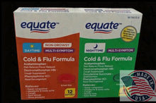 Load image into Gallery viewer, Equate Multi-Symptom Day & Night Cold Flu Formula Softgels 20 Count