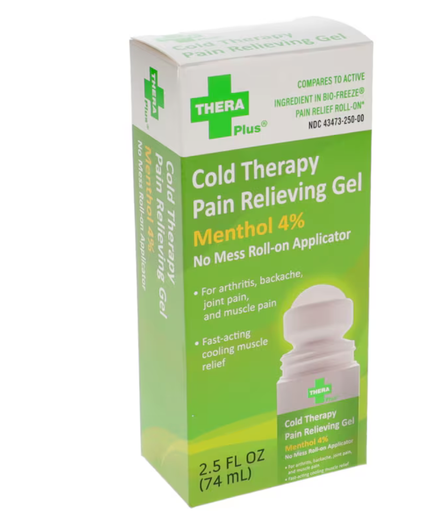 Thera Plus Cold-Therapy Roll-on Pain-Relieving Gel, 2.5-oz