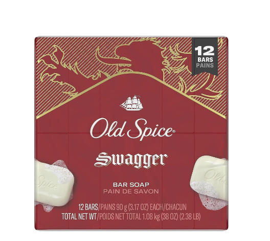 Old Spice Bar Soap for Men, Swagger Scent, 3.17 Ounce 12 Bars