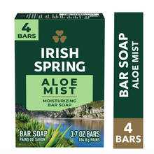 Load image into Gallery viewer, Irish Spring Aloe Mist Deodorant Bar Soap for Men, All Skin Types, 3.7 Ounce, 4 Bar Pack