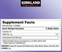 Load image into Gallery viewer, Kirkland Signature CoQ10 300 mg., 100 Softgels