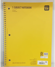 Load image into Gallery viewer, PEN + GEAR College Rule 1-Subject Notebook, 10.5" x 8", Yellow, 70 Sheets