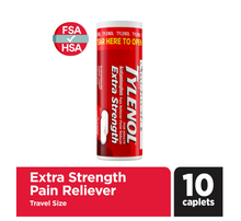 Load image into Gallery viewer, Tylenol Extra Strength Pain Relief Caplets with Acetaminophen, Travel Size, 10 Ct
