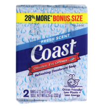 Load image into Gallery viewer, Coast Fresh Scent 2 Bars Soap (232G)