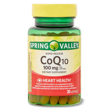 Load image into Gallery viewer, Spring Valley Rapid-Release CoQ10 Dietary Supplement, 100 mg, 30 Count