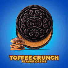 Load image into Gallery viewer, OREO Toffee Crunch Creme with Sugar Crystals Chocolate Sandwich Cookies, Family Size, 17 oz