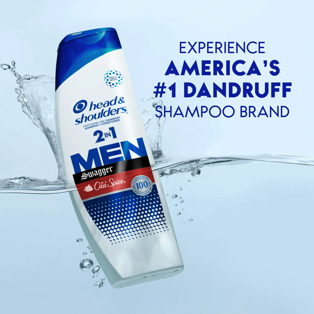 Head & Shoulders Mens 2 in 1 Dandruff Shampoo and Conditioner, Old Spice Swagger, 12.5 oz