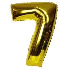 Gold Foil Number Foil Balloon #"7"