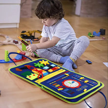 Load image into Gallery viewer, Felt Learning Board - Colorful Busy Box with Shape Sorting, Counting, and Pattern Matching Activities