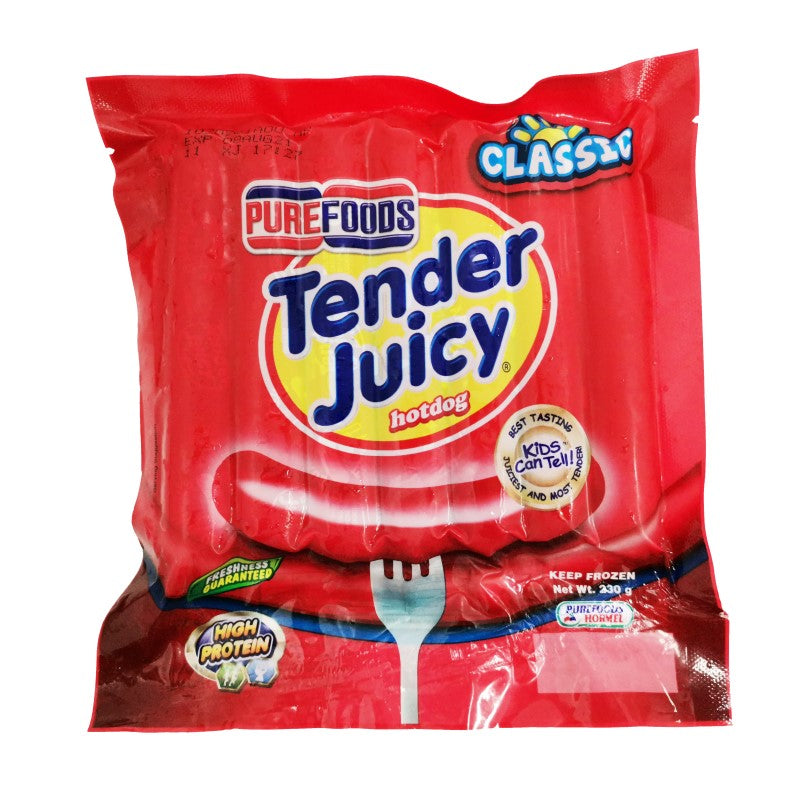 Purefoods Tender Juicy Hotdog Classic UREFOODS TENDER JUICY HOTDOG CLASSIC 230G