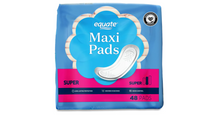 Load image into Gallery viewer, Equate Maxi Pads napkin, Super (48 Count)