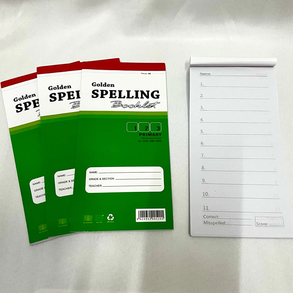 Spelling Booklet for primary and intermediate Grade 1,2,3 50lvs