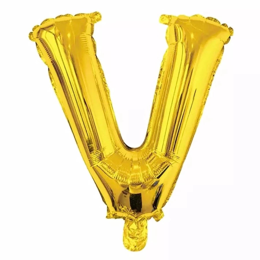 Gold Foil Letter Foil Balloon Letter"V"