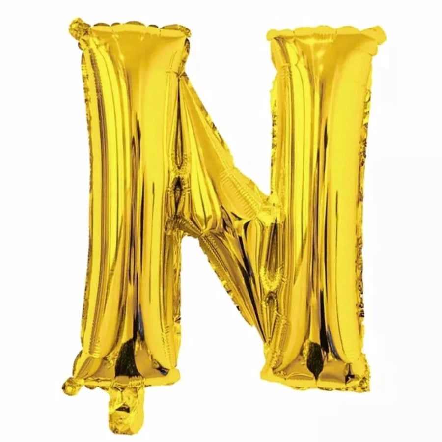 Gold Foil Letter Foil Balloon Letter"N"