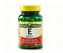 Load image into Gallery viewer, Spring Valley Vitamin E Supplement, 400IU, 100 Softgel Capsules