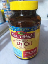 Load image into Gallery viewer, Nature Made Fish Oil 1200mg (360 Mg Omega-3) Burp-less 60 Softgels