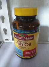 Load image into Gallery viewer, Nature Made Fish Oil 1200mg (360 Mg Omega-3) Burp-less 60 Softgels