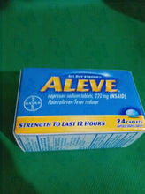 Load image into Gallery viewer, ALEVE Pain Reliver/fever reducer 220mg 24 caplets