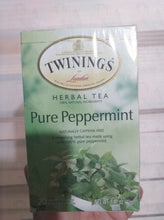 Load image into Gallery viewer, Twinings Pure Peppermint Herbal tea bags 20 counts 40g